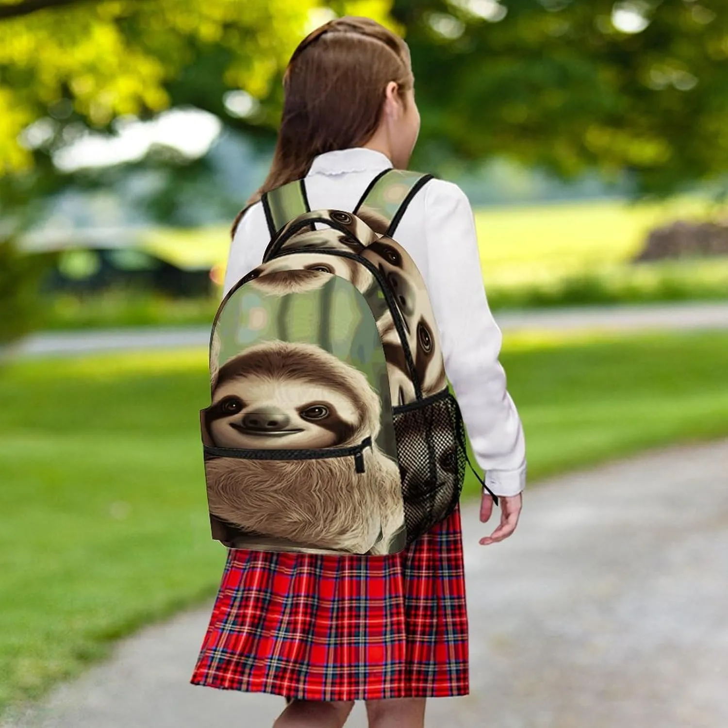 Small Backpacks Personalized Cute Sloth Printing Travel Bag Lightweight Travel Backpack For Women Men