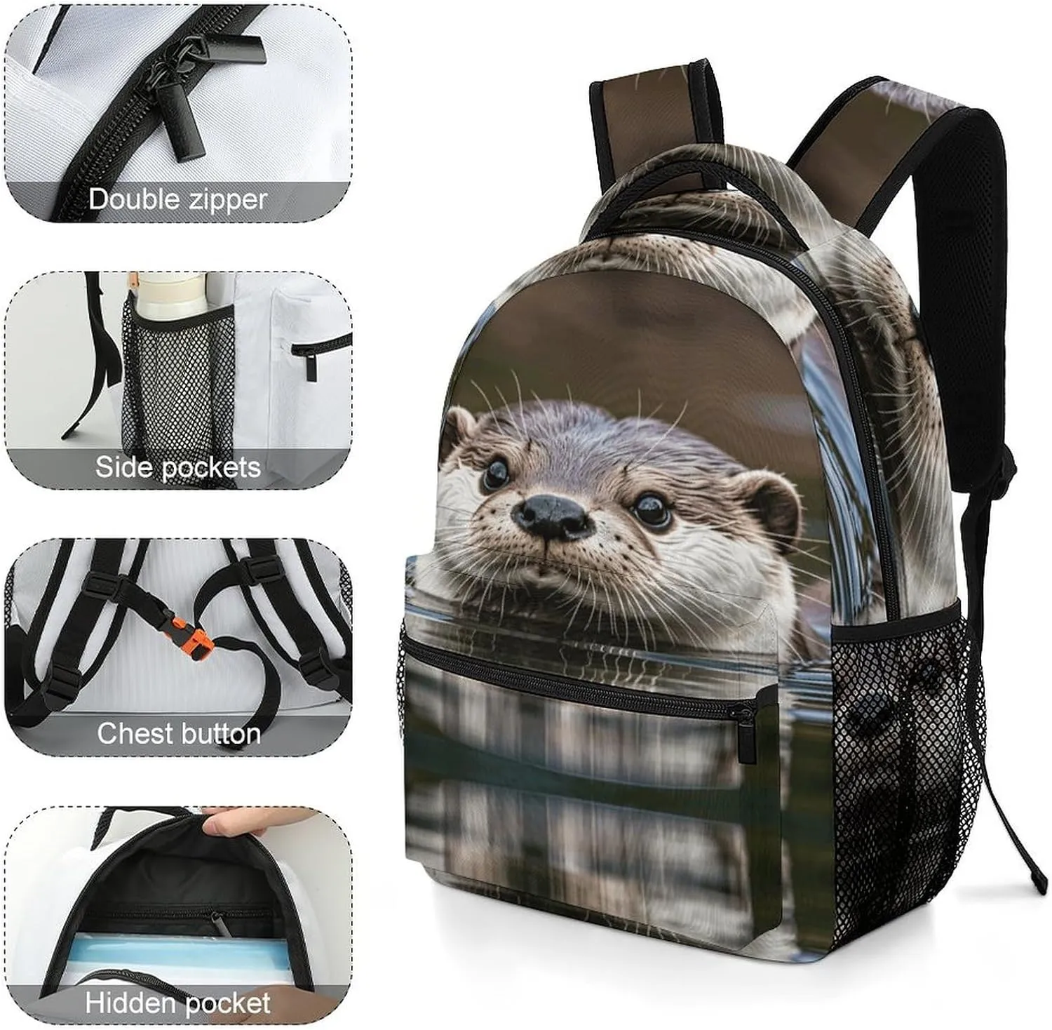 Small Backpacks Personalized Cute Small Animals Printing Travel Bag Lightweight Travel Backpack For Women Men