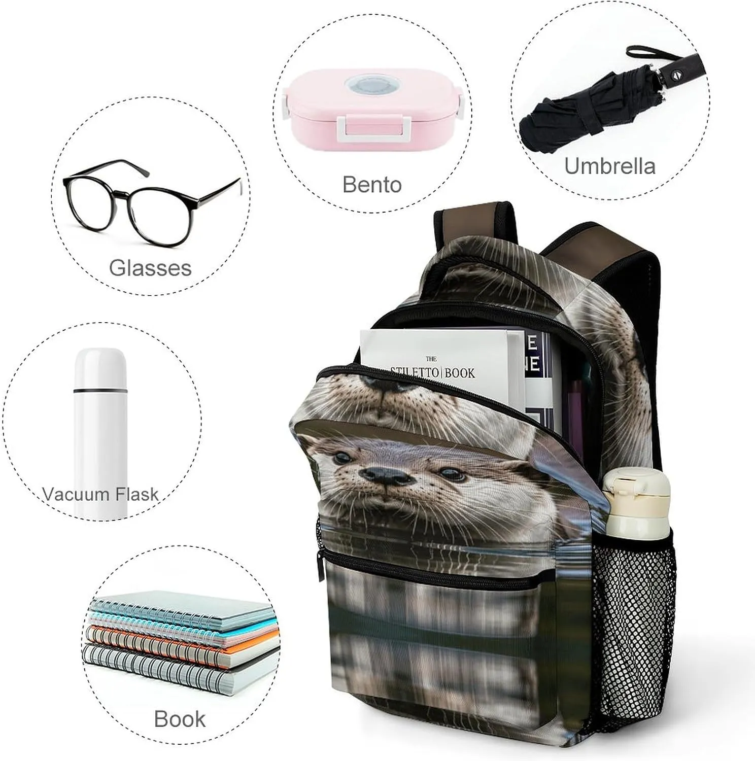 Small Backpacks Personalized Cute Small Animals Printing Travel Bag Lightweight Travel Backpack For Women Men
