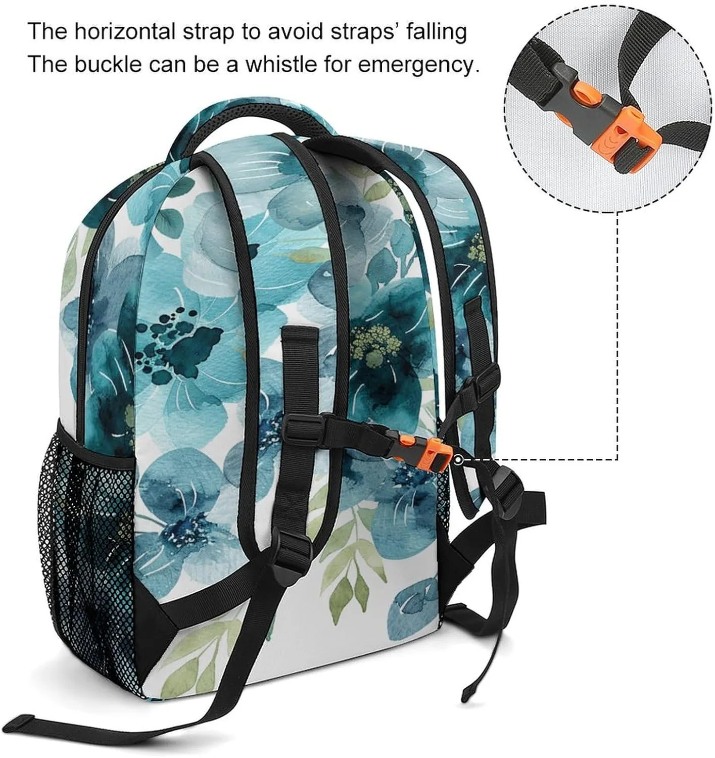 Small Backpacks Personalized Cyan And Blue Printing Travel Bag Lightweight Travel Backpack For Women Men