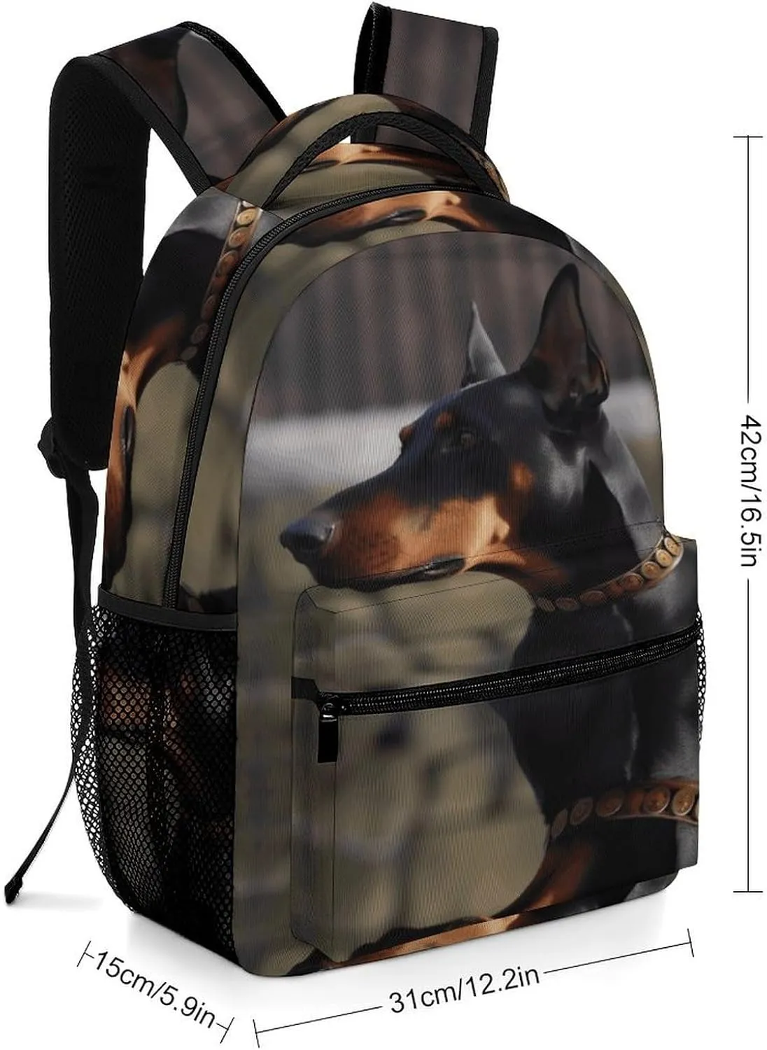 Small Backpacks Personalized Doberman Printing Travel Bag Lightweight Travel Backpack For Women Men