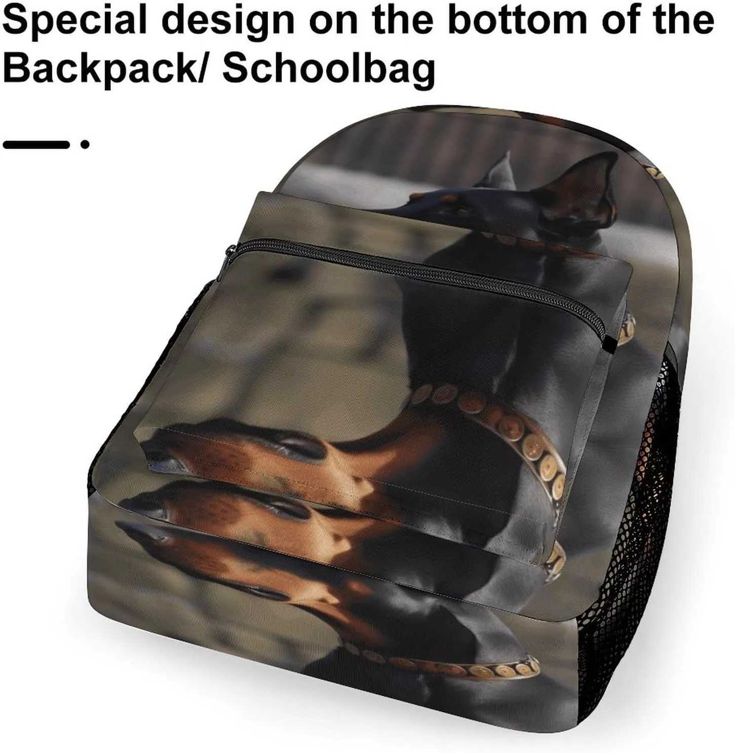 Small Backpacks Personalized Doberman Printing Travel Bag Lightweight Travel Backpack For Women Men