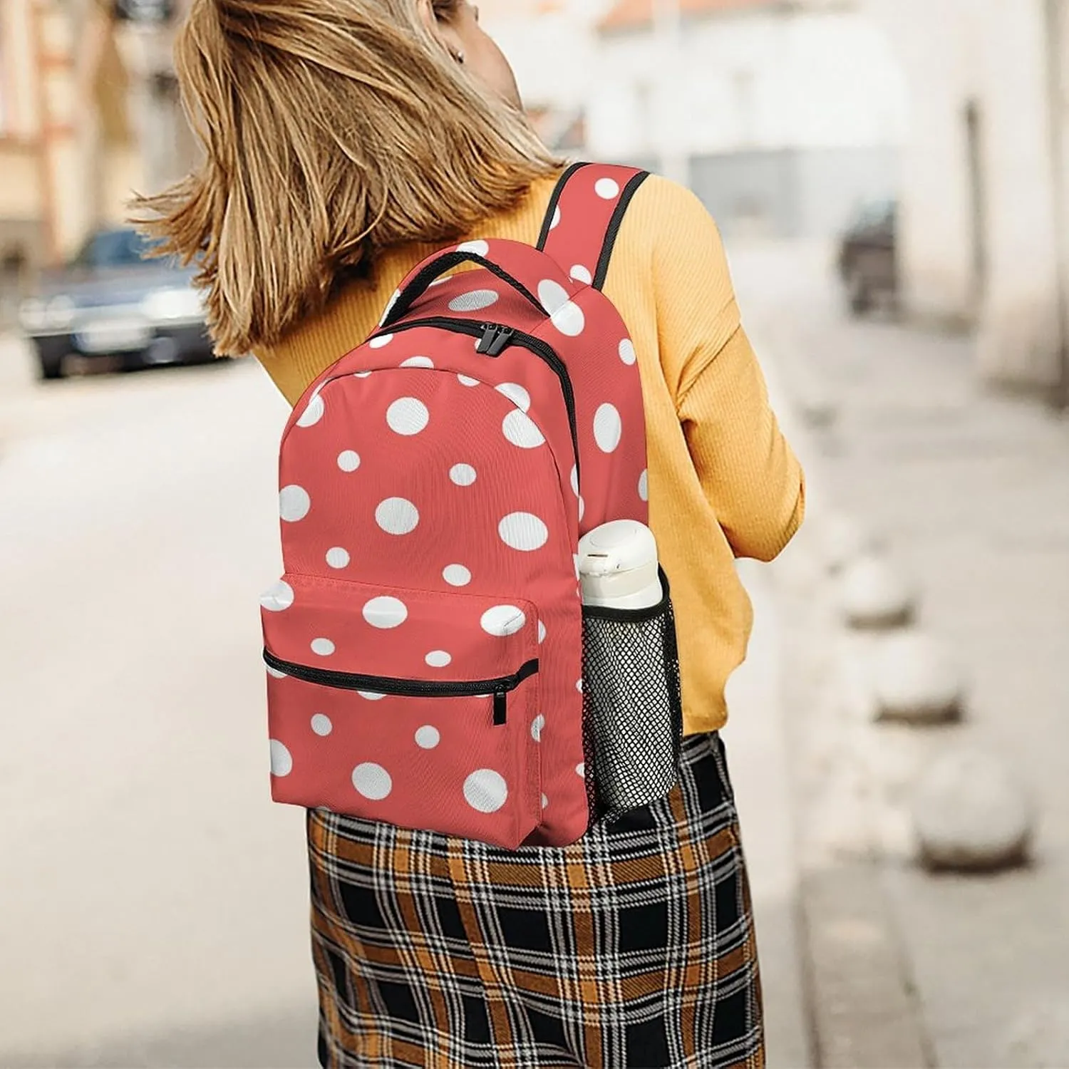 Small Backpacks Personalized Dots Seamless Pattern Printing Travel Bag Lightweight Travel Backpack For Women Men