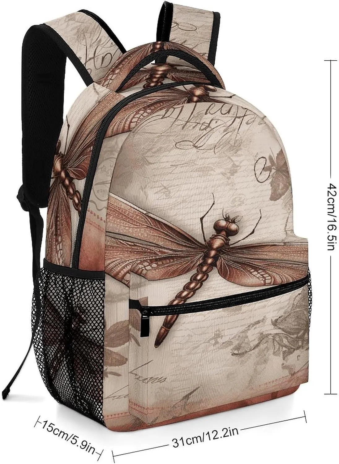 Small Backpacks Personalized Dragonfly Printing Travel Bag Lightweight Travel Backpack For Women Men