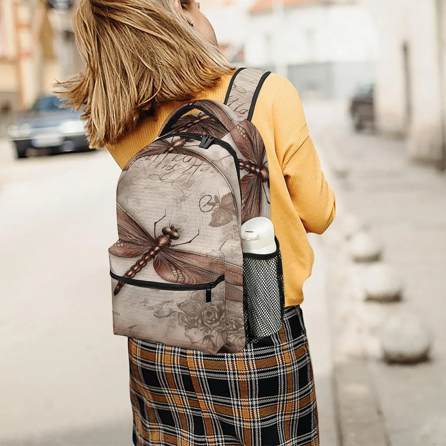 Small Backpacks Personalized Dragonfly Printing Travel Bag Lightweight Travel Backpack For Women Men