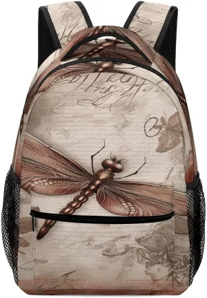 Small Backpacks Personalized Dragonfly Printing Travel Bag Lightweight Travel Backpack For Women Men