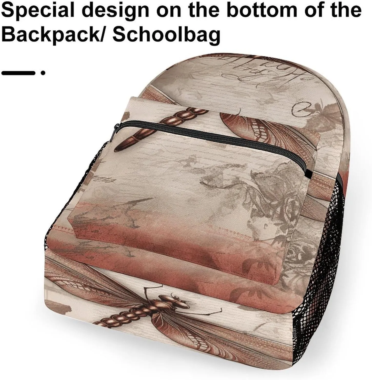 Small Backpacks Personalized Dragonfly Printing Travel Bag Lightweight Travel Backpack For Women Men