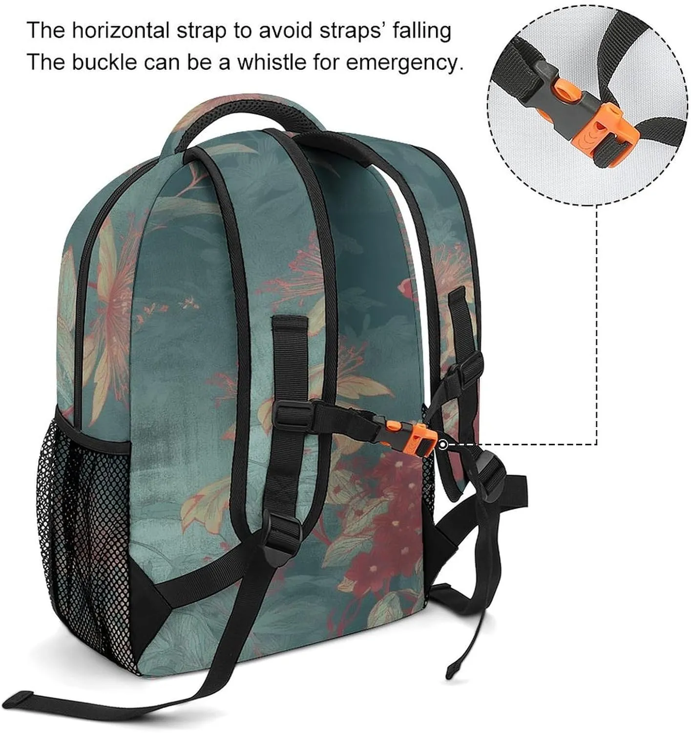 Small Backpacks Personalized Elegant Floral Pattern Printing Travel Bag Lightweight Travel Backpack For Women Men