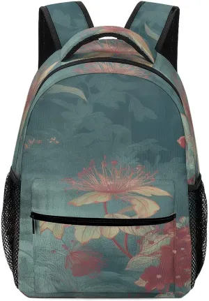 Small Backpacks Personalized Elegant Floral Pattern Printing Travel Bag Lightweight Travel Backpack For Women Men