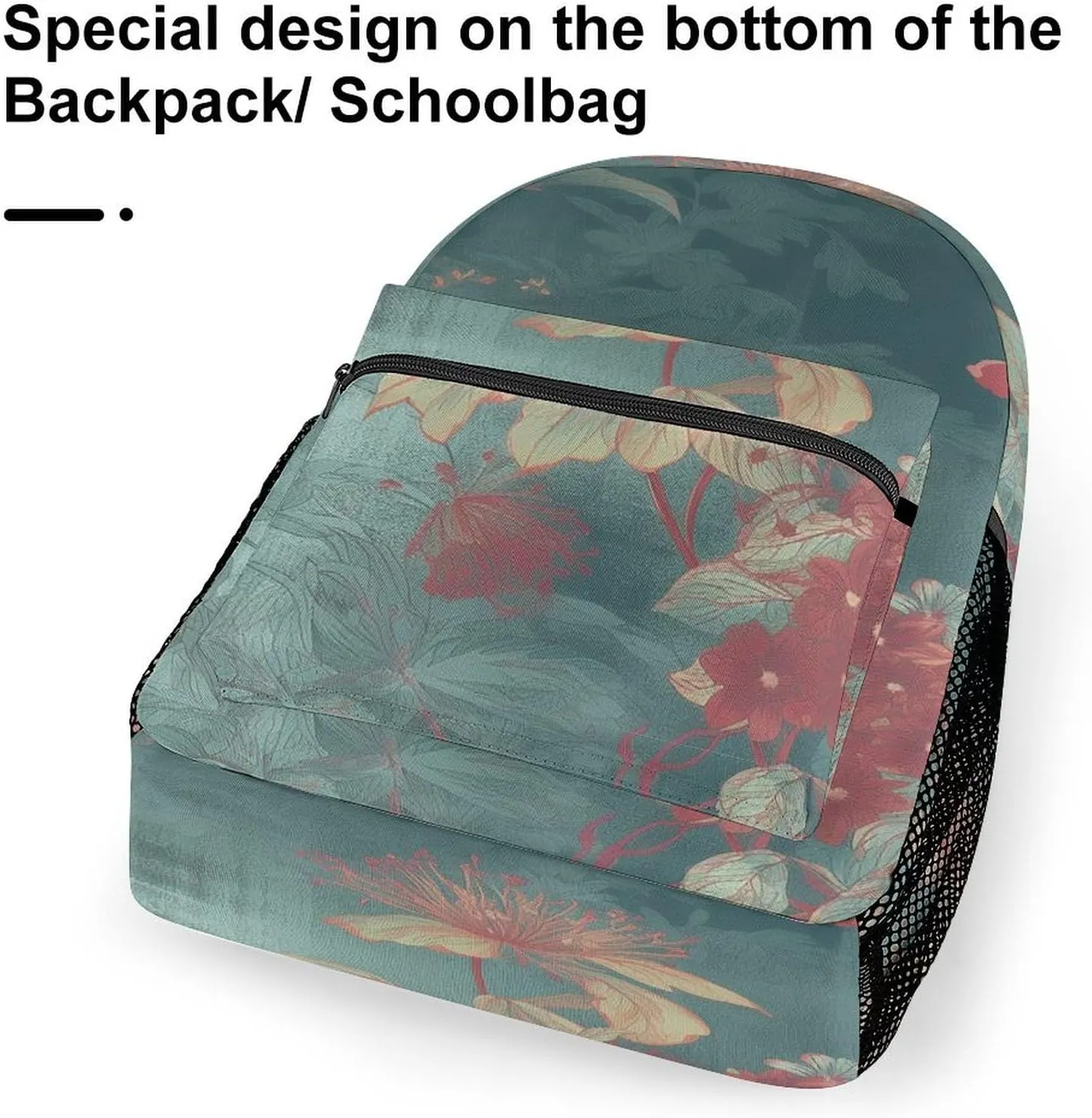 Small Backpacks Personalized Elegant Floral Pattern Printing Travel Bag Lightweight Travel Backpack For Women Men