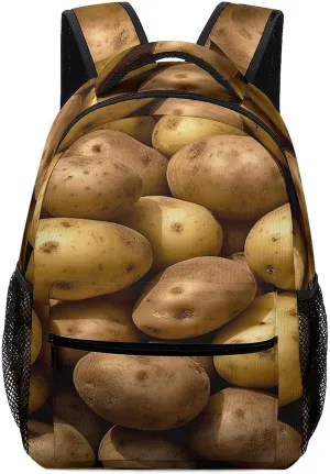 Small Backpacks Personalized Garden Potatoes Printing Travel Bag Lightweight Travel Backpack For Women Men