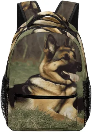 Small Backpacks Personalized German Shepherd Dog Printing Travel Bag Lightweight Travel Backpack For Women Men