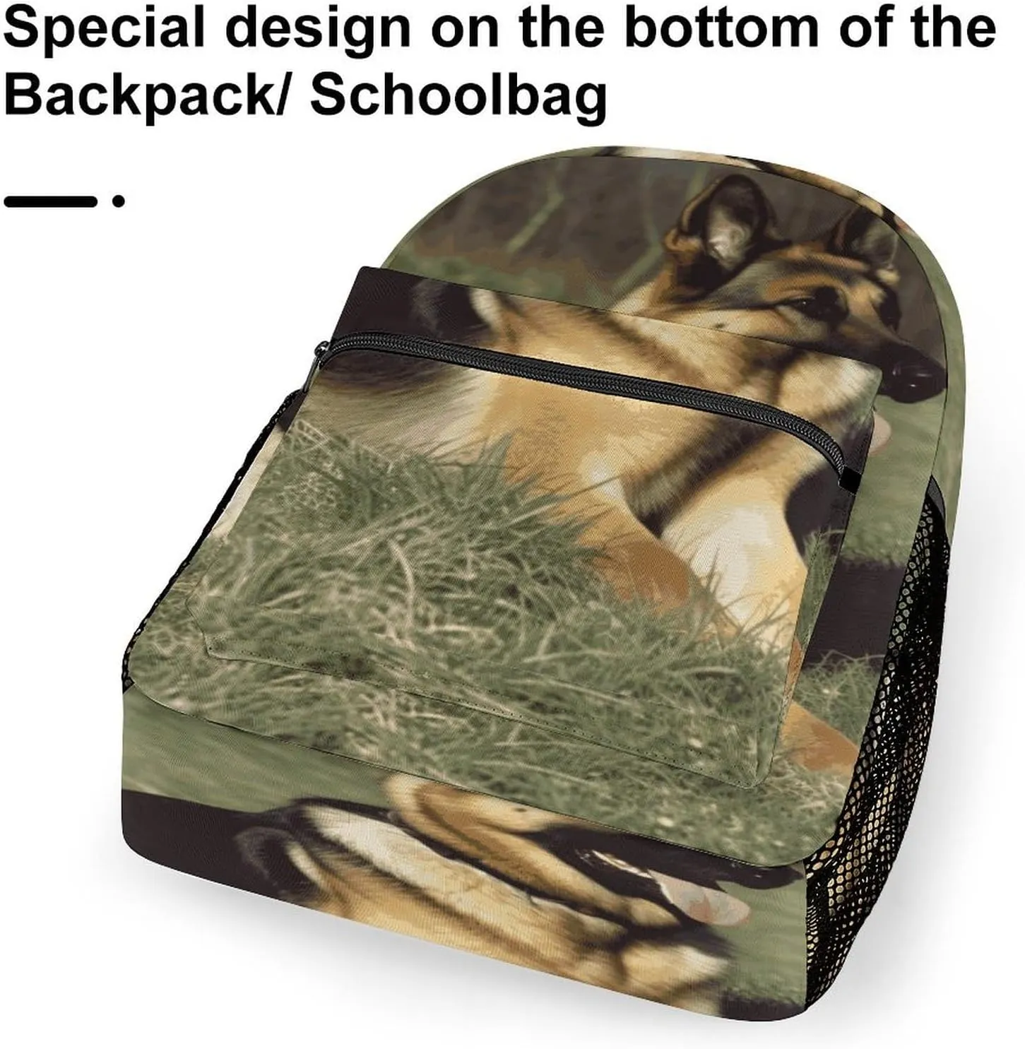 Small Backpacks Personalized German Shepherd Dog Printing Travel Bag Lightweight Travel Backpack For Women Men