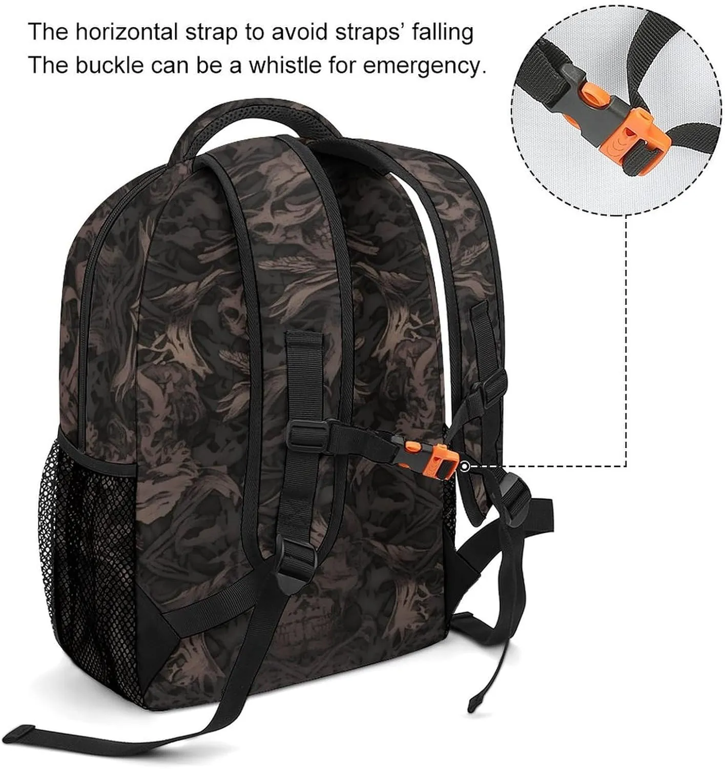Small Backpacks Personalized Gothic Wallpaper Printing Travel Bag Lightweight Travel Backpack For Women Men