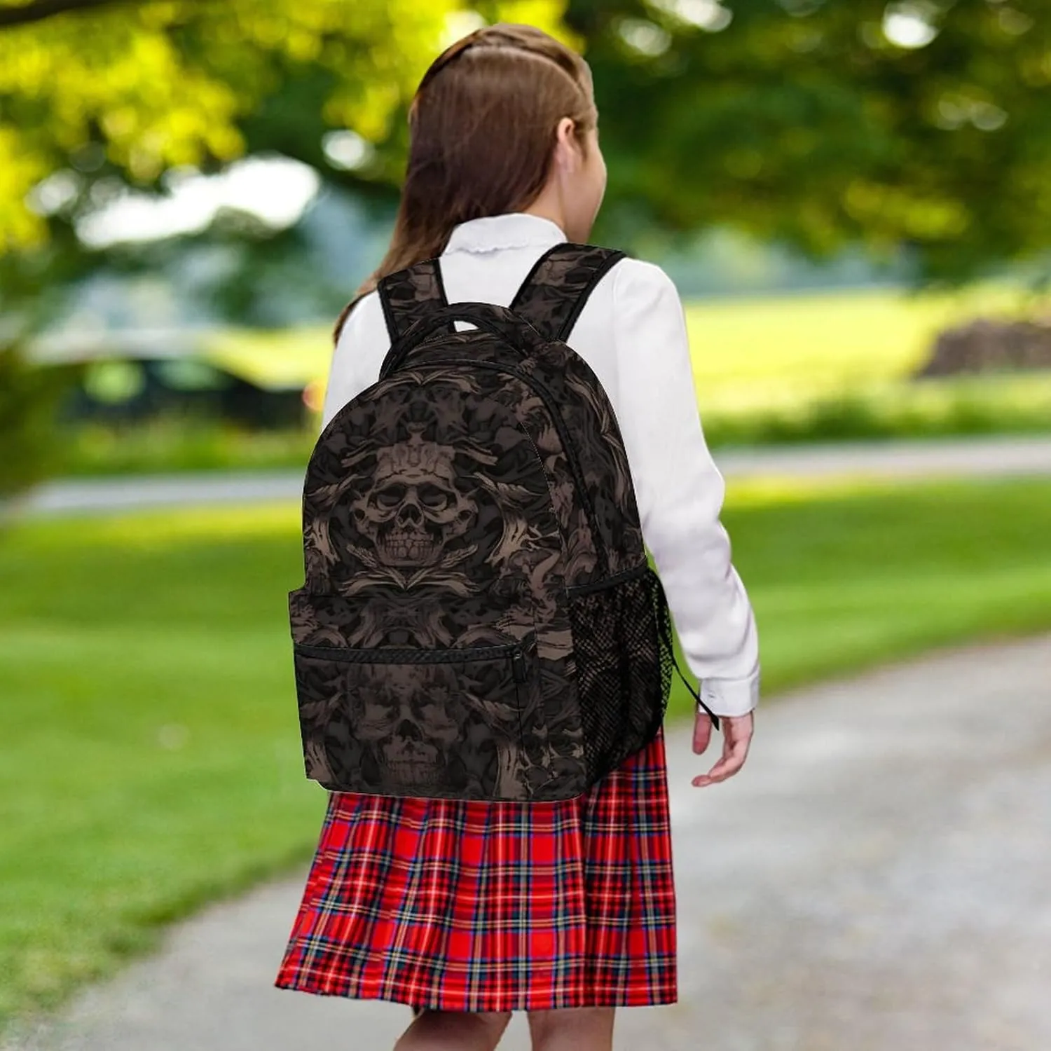 Small Backpacks Personalized Gothic Wallpaper Printing Travel Bag Lightweight Travel Backpack For Women Men