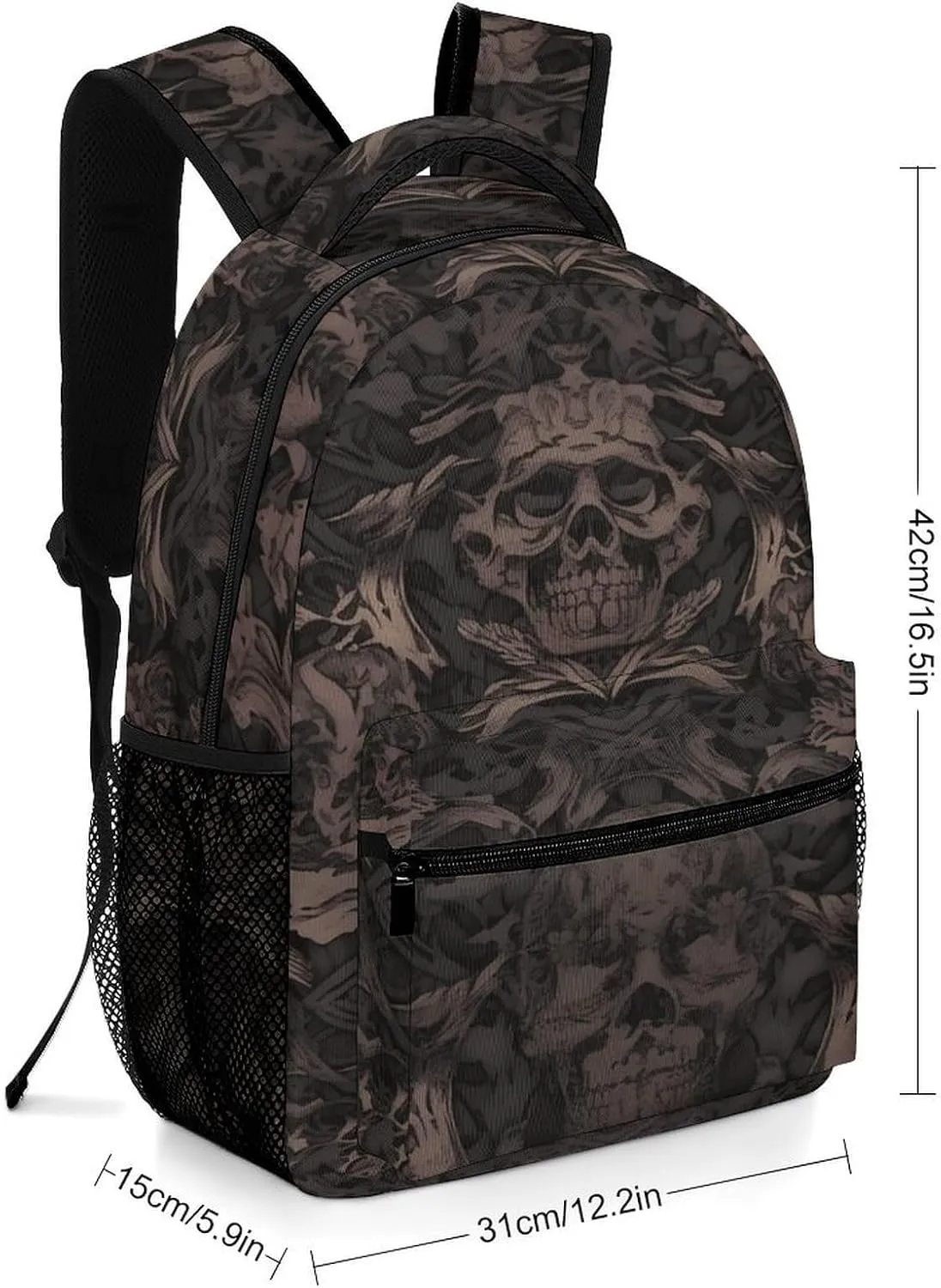 Small Backpacks Personalized Gothic Wallpaper Printing Travel Bag Lightweight Travel Backpack For Women Men
