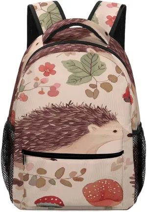 Small Backpacks Personalized Lovely Hedgehog Printing Travel Bag Lightweight Travel Backpack For Women Men