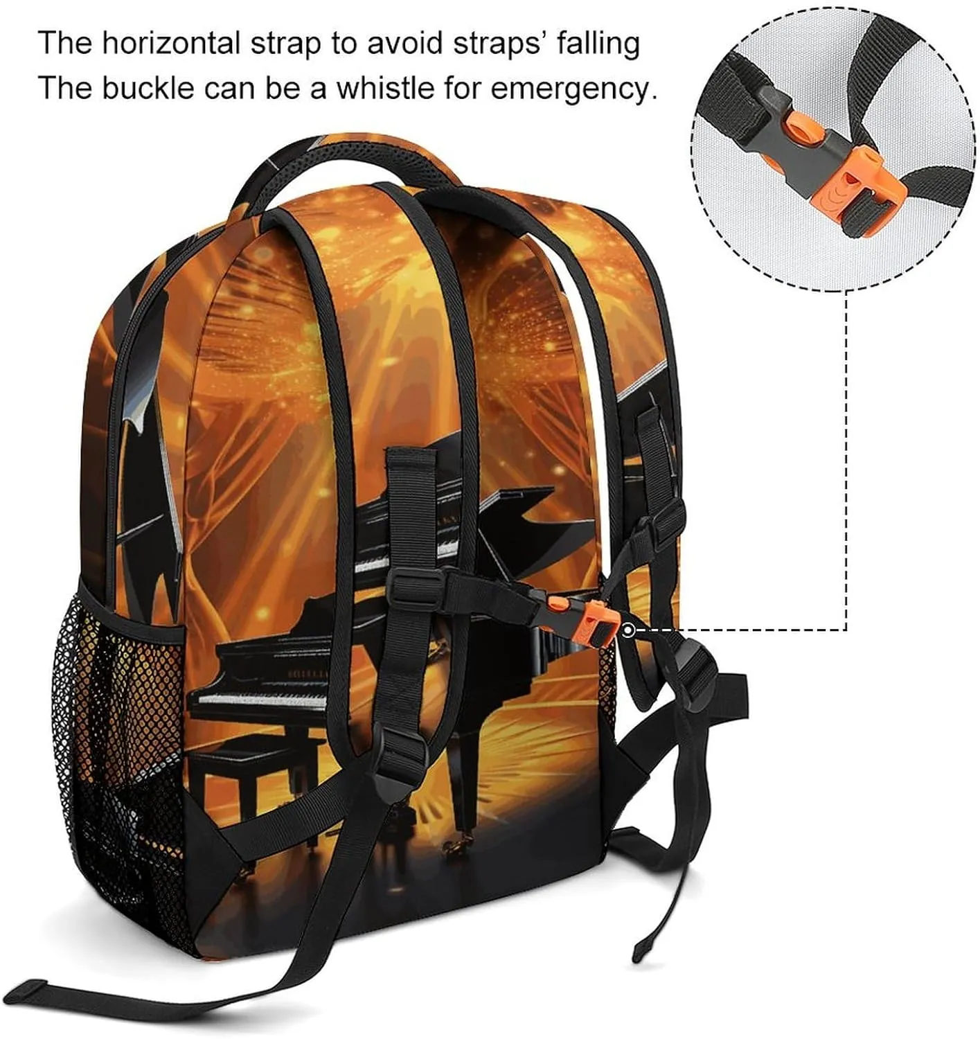 Small Backpacks Personalized Musical Theatre Printing Travel Bag Lightweight Travel Backpack For Women Men