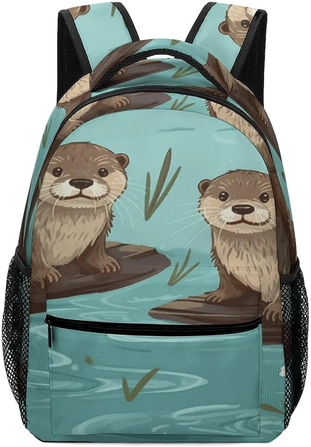 Small Backpacks Personalized Otters Printing Travel Bag Lightweight Travel Backpack For Women Men