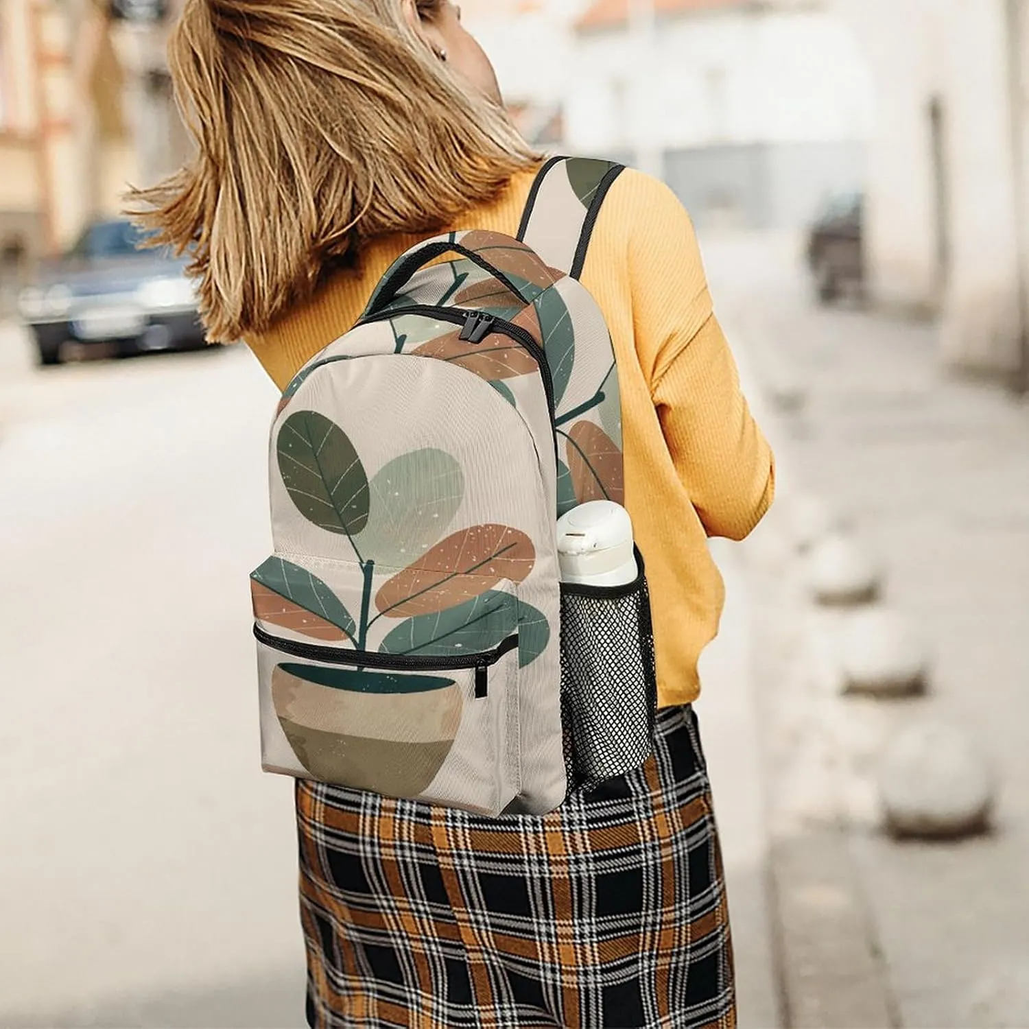 Small Backpacks Personalized Pots And Plants Printing Travel Bag Lightweight Travel Backpack For Women Men