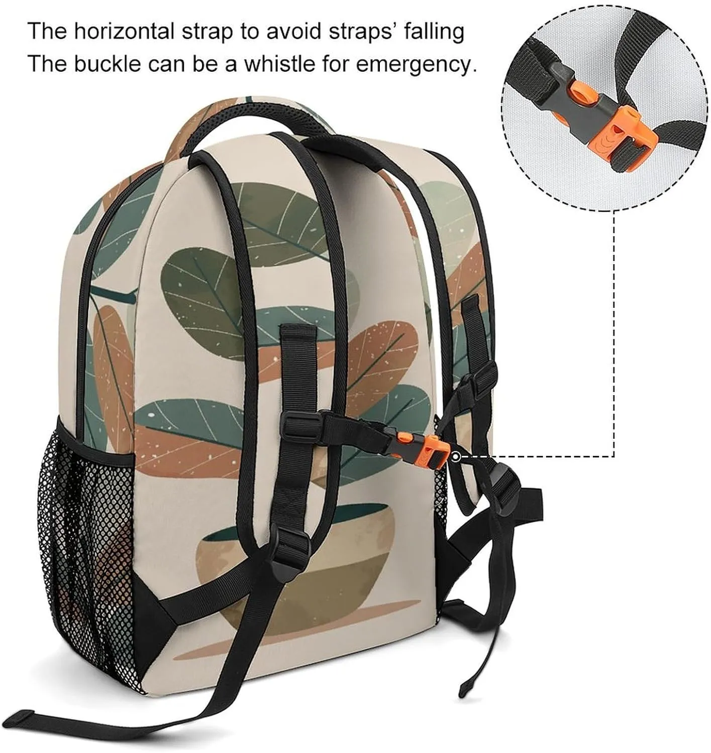 Small Backpacks Personalized Pots And Plants Printing Travel Bag Lightweight Travel Backpack For Women Men
