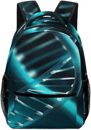 Small Backpacks Personalized Science Gene Strand Printing Travel Bag Lightweight Travel Backpack For Women Men