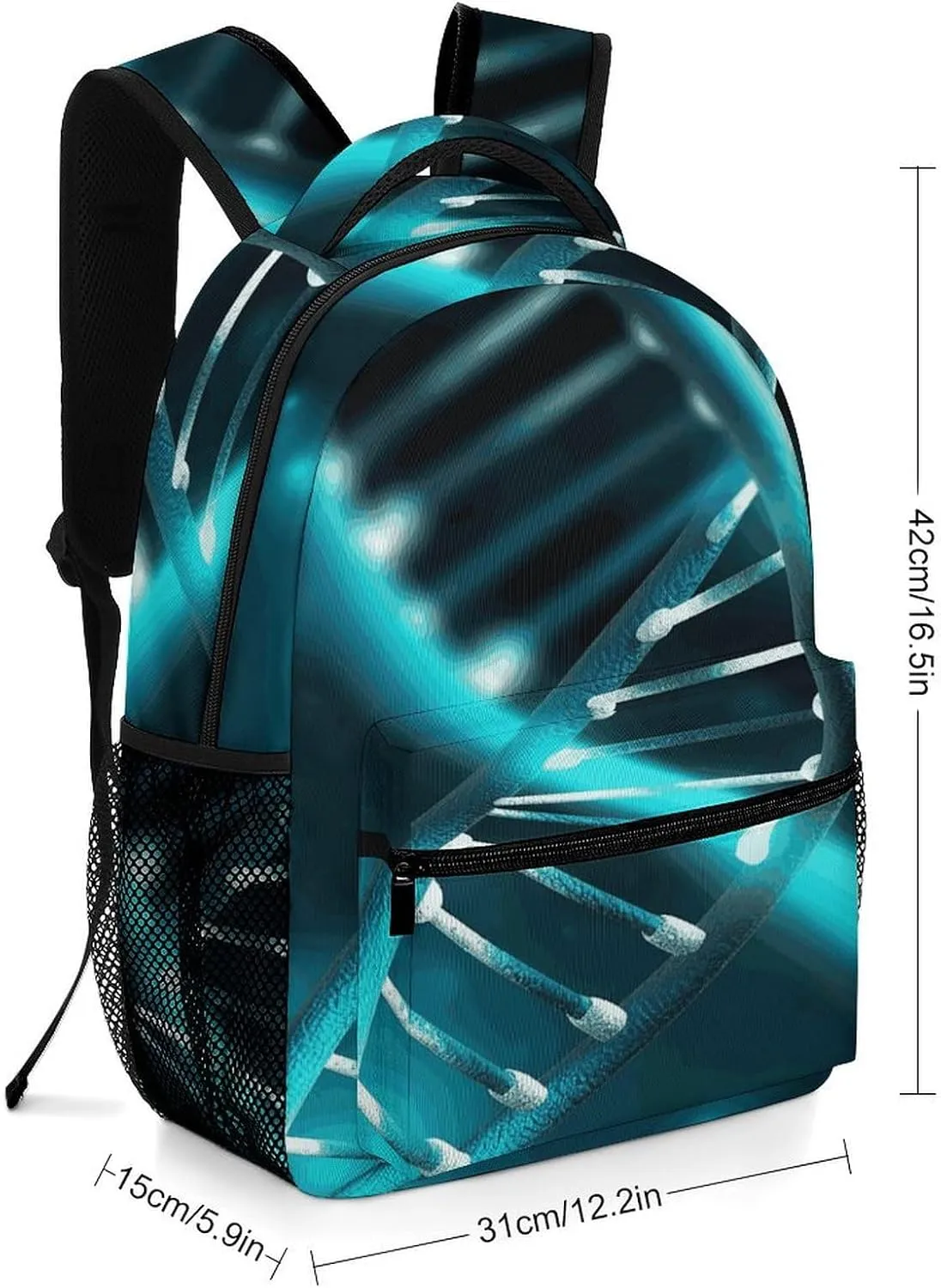 Small Backpacks Personalized Science Gene Strand Printing Travel Bag Lightweight Travel Backpack For Women Men