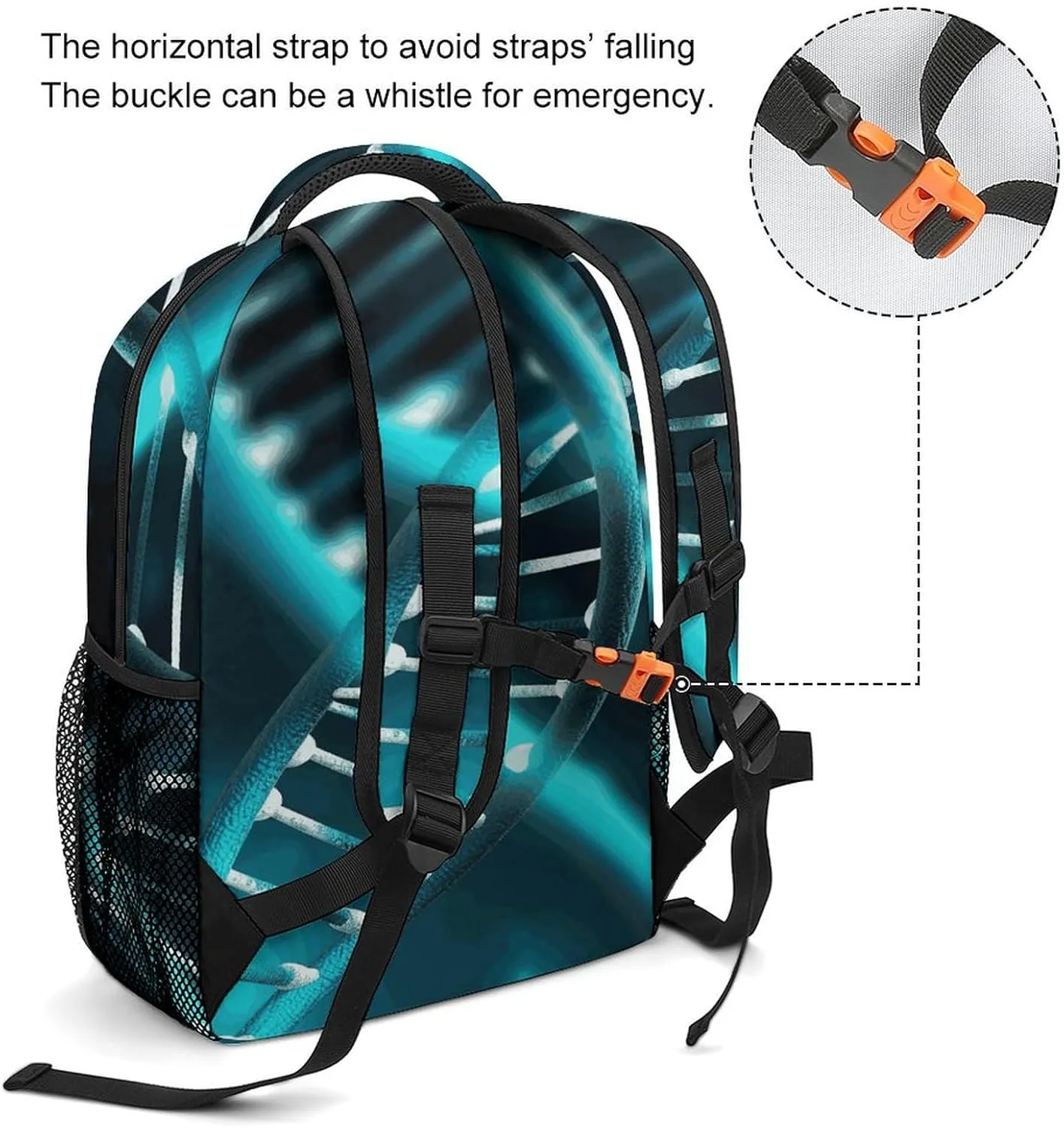 Small Backpacks Personalized Science Gene Strand Printing Travel Bag Lightweight Travel Backpack For Women Men