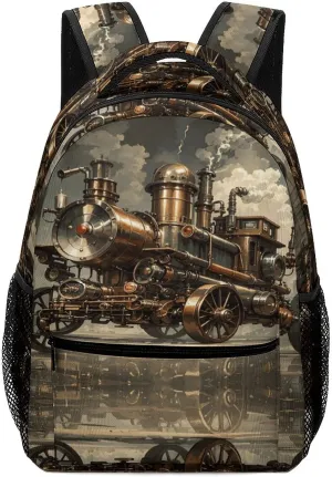 Small Backpacks Personalized Steampunk Style Printing Travel Bag Lightweight Travel Backpack For Women Men