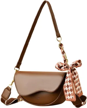 Small Crossbody Handbags For Women Multipurpose Soft Shoulder Bag Lightweight Retro Tote Bag Shoulder (Brown, One Size)