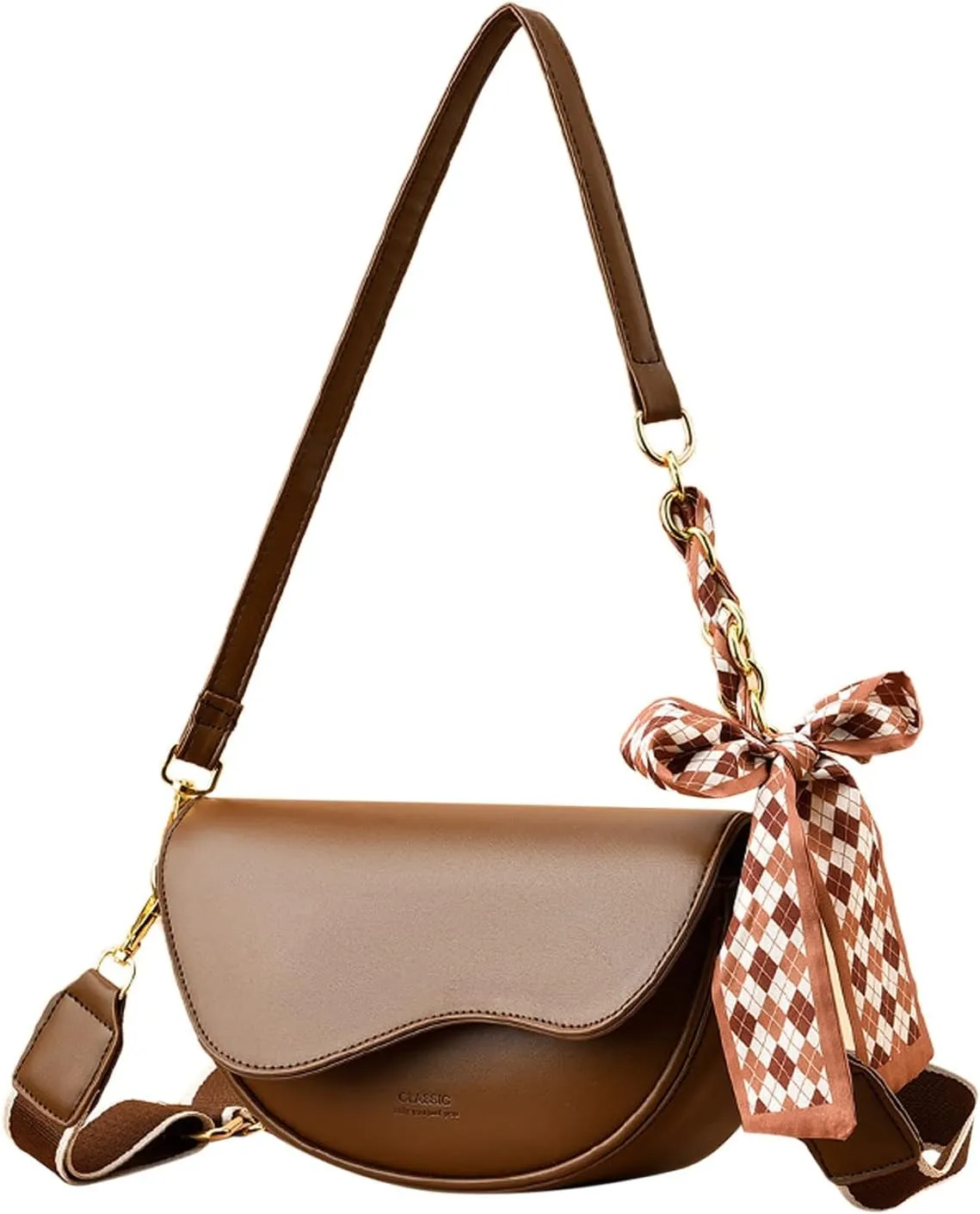 Small Crossbody Handbags For Women Multipurpose Soft Shoulder Bag Lightweight Retro Tote Bag Shoulder (Brown, One Size)