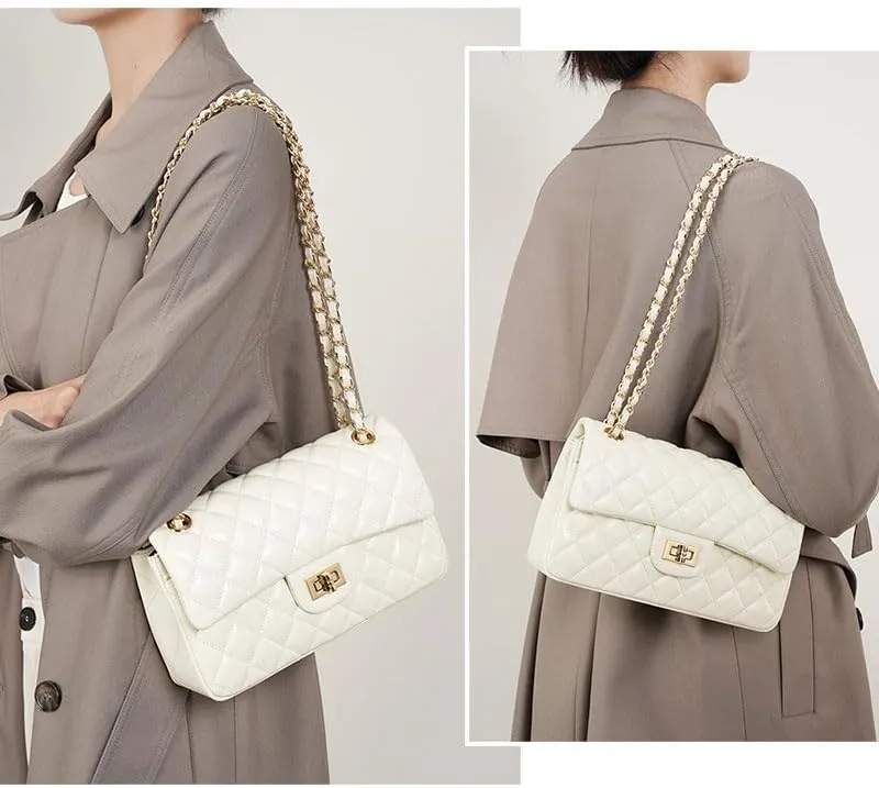 Small Quilted Crossbody Bag, Trendy Designer Mini Shoulder Bag, Phone Wallet Purse for Women