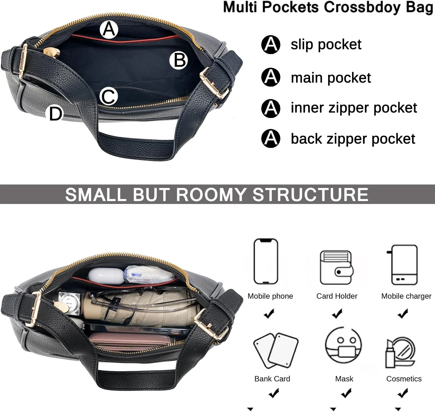 Small Tote Shoulder Bags Purses for Women Retro Classic Crossbody Bags Cute Clutch Purse and Handbag