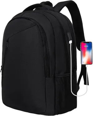SMONT Laptop Backpack for Men, 17" Mens Bookbag Business Computer Office Tech Commuter Work Backpacks Black