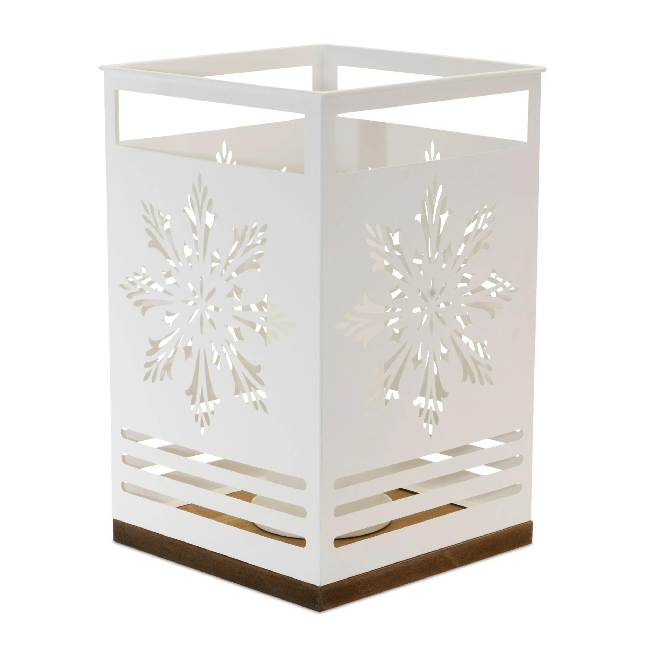 Snowflake Cut-Out Metal Candle Holder (Set of 2)