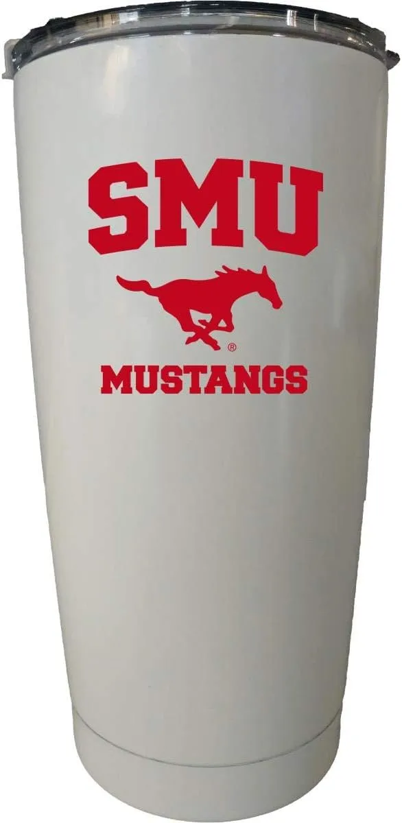 Southern Methodist University White Insulated Stainless Steel Tumbler White. Officially Licensed Collegiate Product