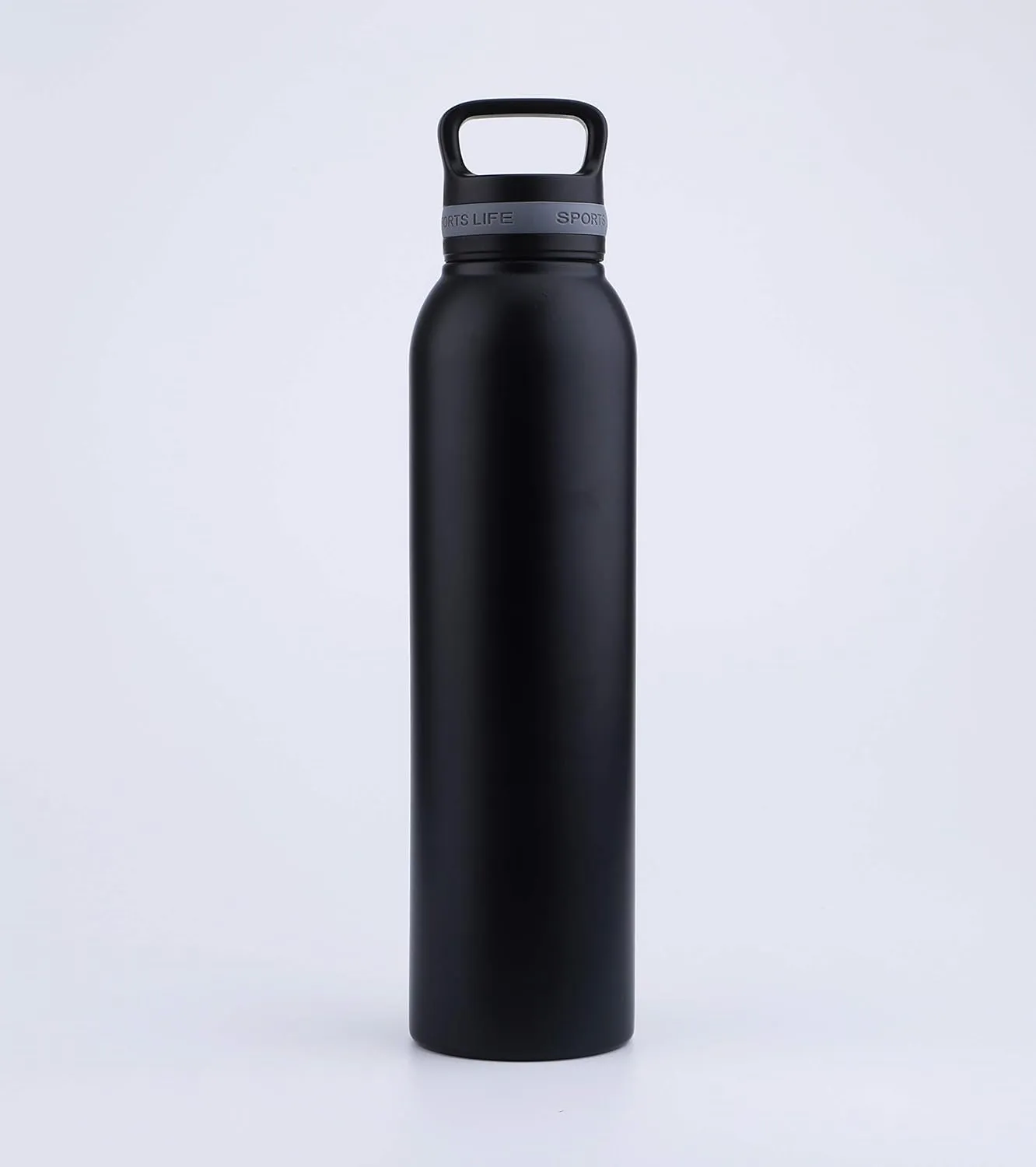 Sports Reusable Steel Bottle –24 oz– Black Color-Double Wall 18/8 Stainless Steel Leak & Sweat Proof Flask Insulated Water Bottle, Simple Modern Style,Eco-Friendly,Kids, College,Water Bottle