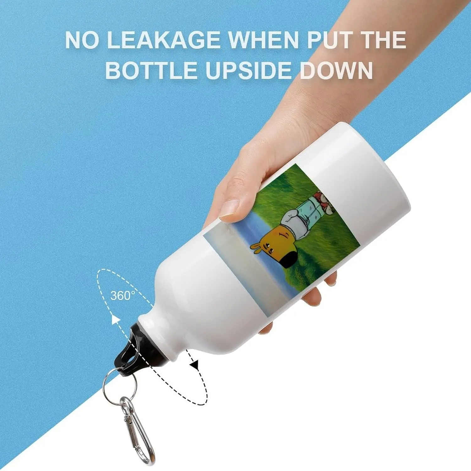 Sports Water Bottle Aluminum with Screw Cap Leak Proof Design for Outdoor Adventures Gym And Travel BPA Free Camping Cycling And Everyday Use Metal Water Bottlek Hydration Bottle Grass Chill Guy