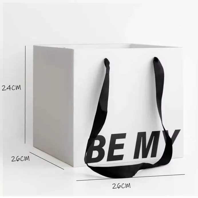 Square Paper Flower Bag / Gift Bag (2 pcs/pack)