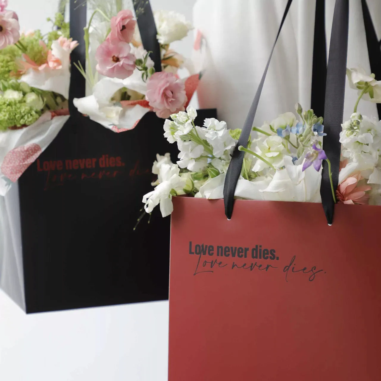 Square Paper Flower Bag / Gift Bag (2 pcs/pack)