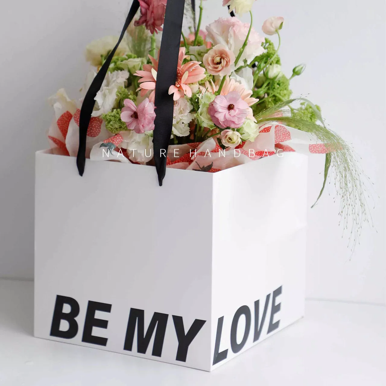 Square Paper Flower Bag / Gift Bag (2 pcs/pack)