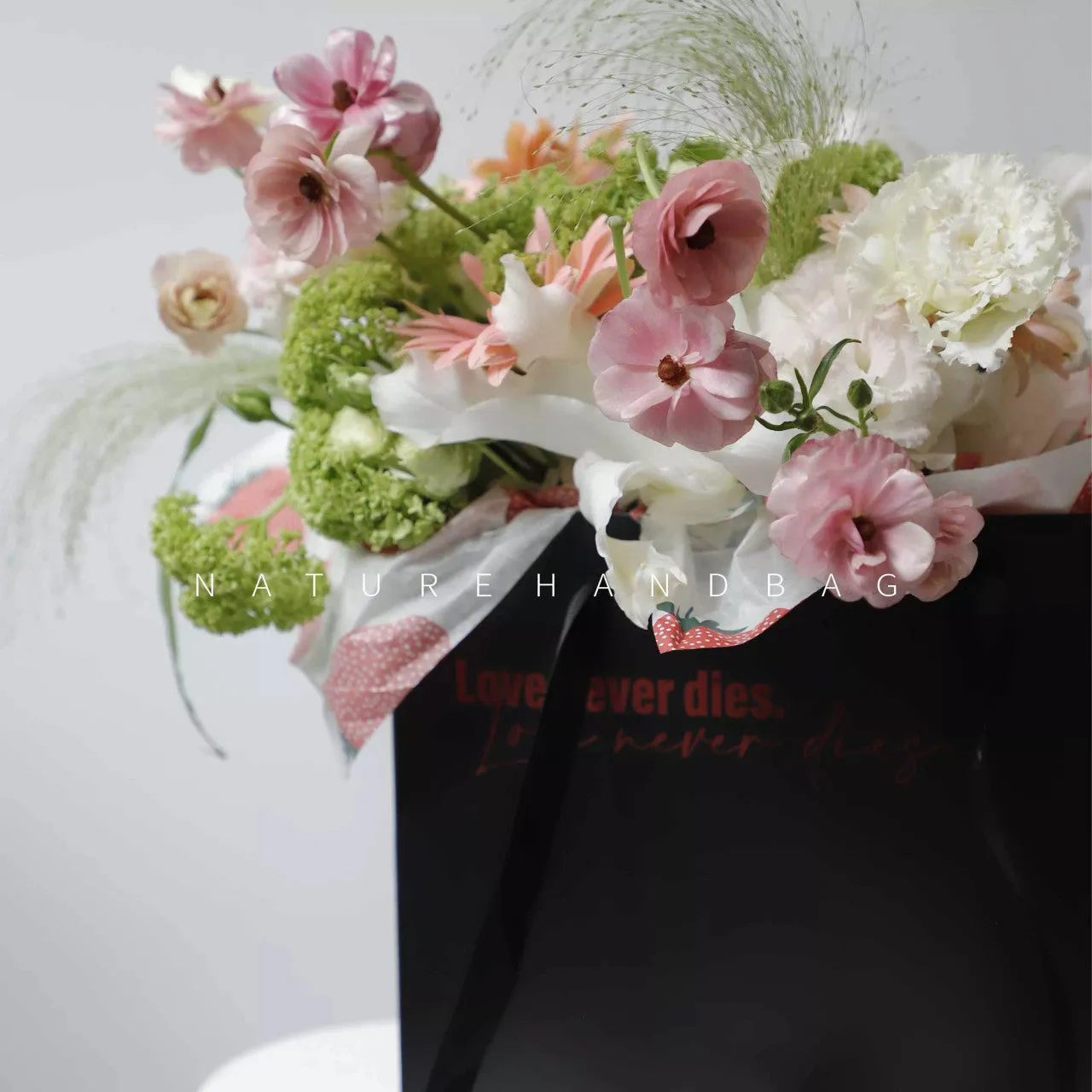 Square Paper Flower Bag / Gift Bag (2 pcs/pack)