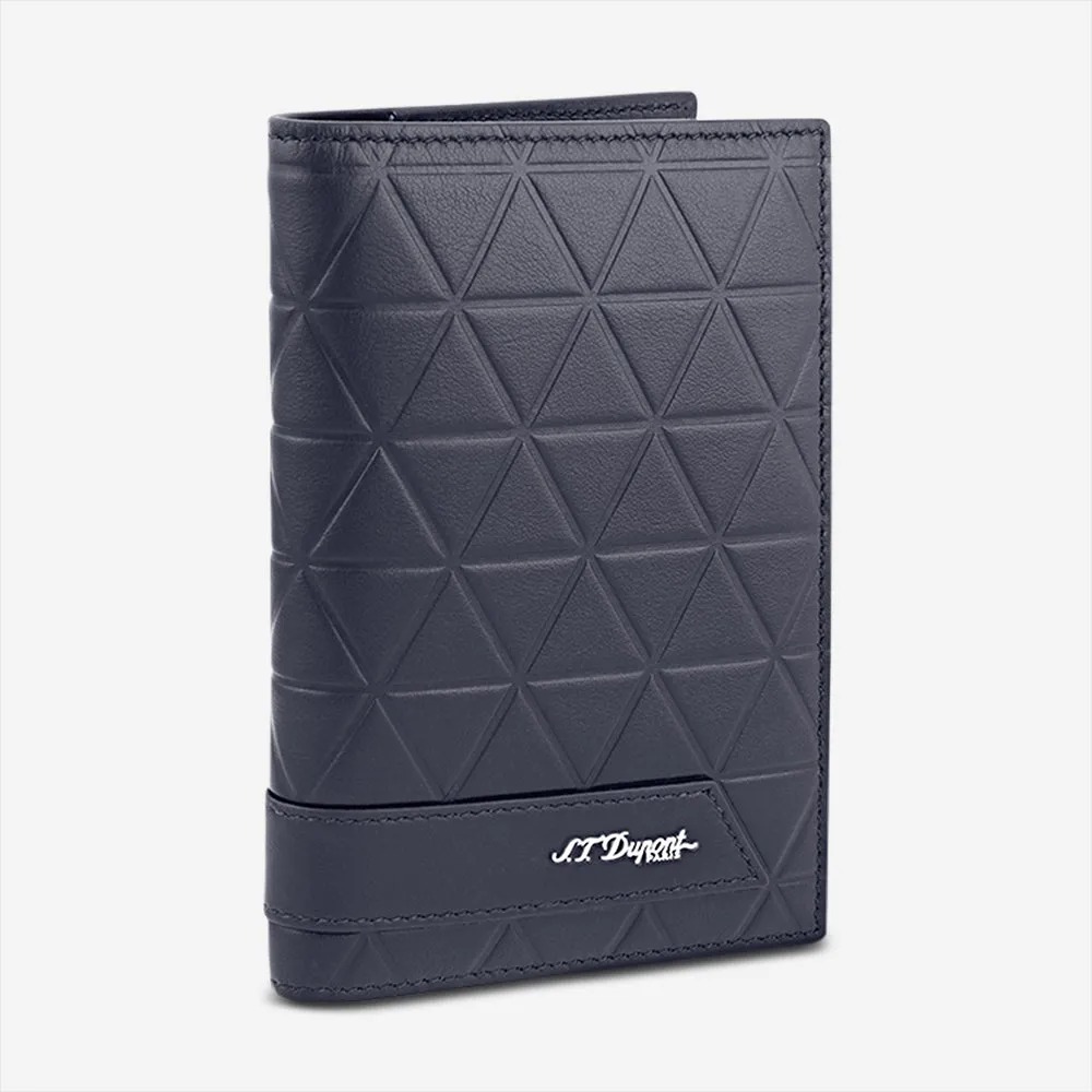 S.T. Dupont Firehead Blue Leather Passport Holder 161614