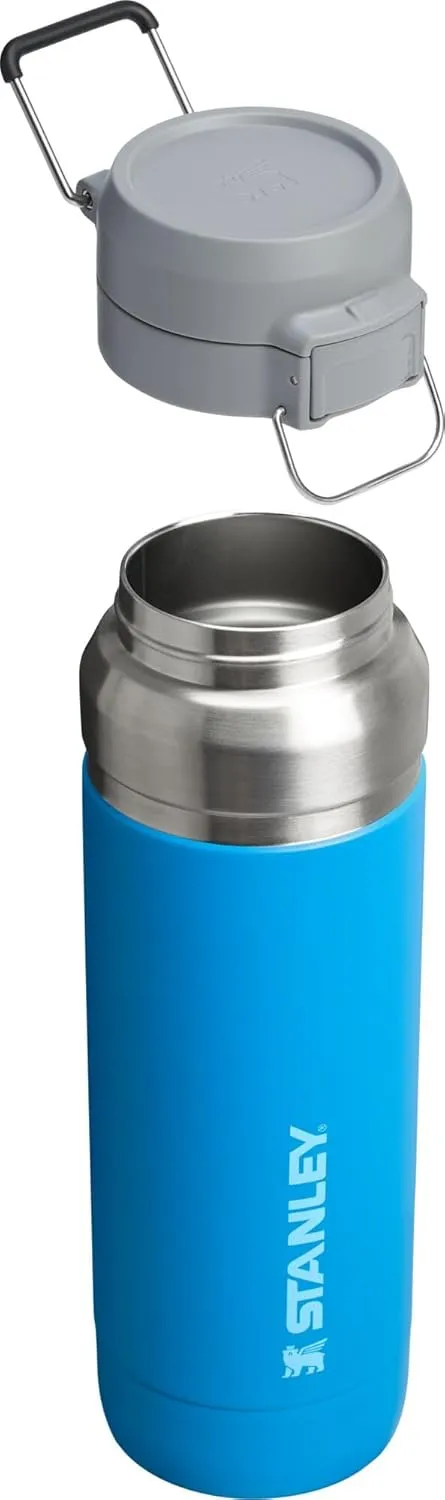 Stanley Quick Flip GO Water Bottle 36 oz | Push Button Lid | Leakproof and Packable for Travel and Sports | Insulated Stainless Steel | BPA-Free | Azure