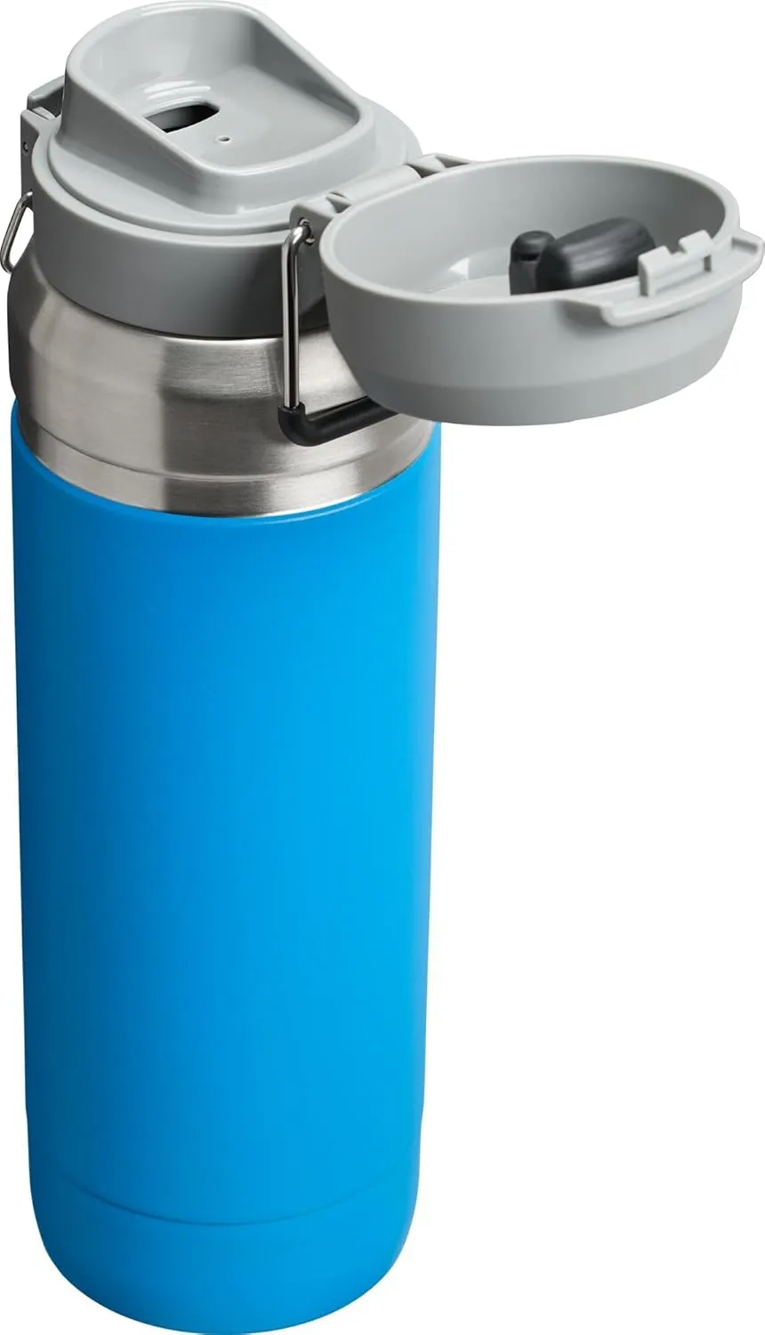Stanley Quick Flip GO Water Bottle 36 oz | Push Button Lid | Leakproof and Packable for Travel and Sports | Insulated Stainless Steel | BPA-Free | Azure