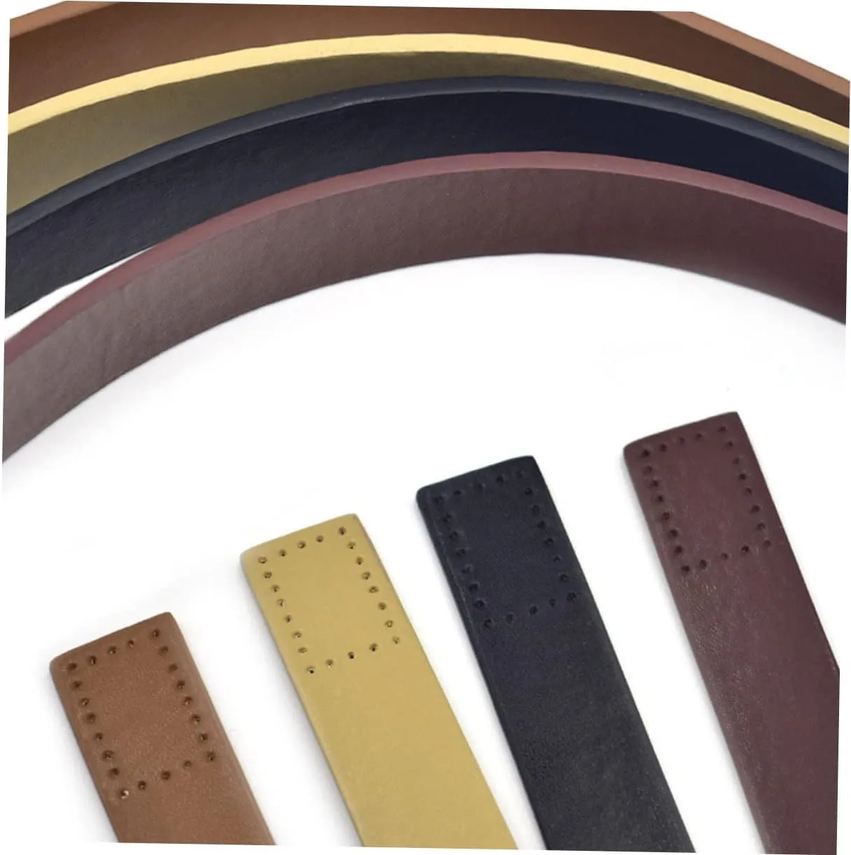 STOBOK Sets Tote Bag Belt Rivet Fashionable Bag Strap Pu Leather Handle Comfortable Wristlet for Women Replacing Handle Belt Pcs