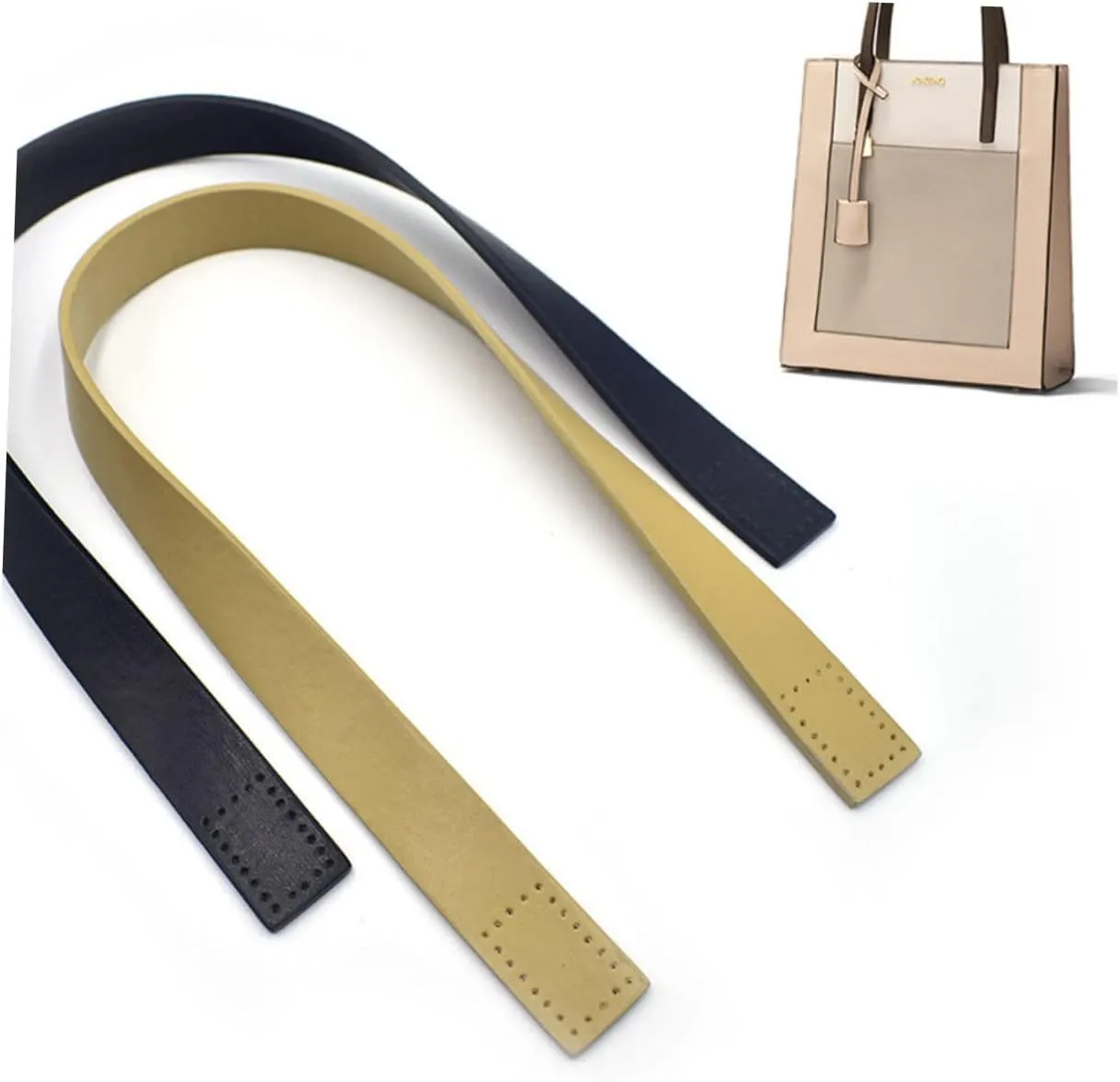 STOBOK Sets Tote Bag Belt Rivet Fashionable Bag Strap Pu Leather Handle Comfortable Wristlet for Women Replacing Handle Belt Pcs