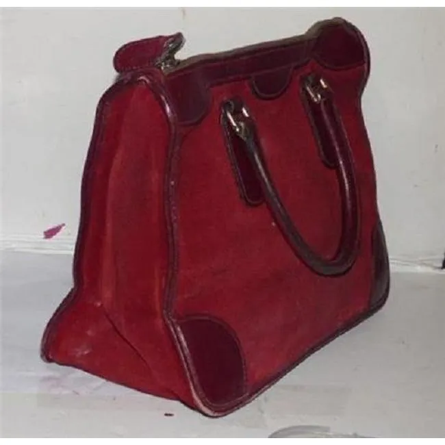 Suede Satchel Burgundy Gucci Rave reviews Leather Huge selection Vintage