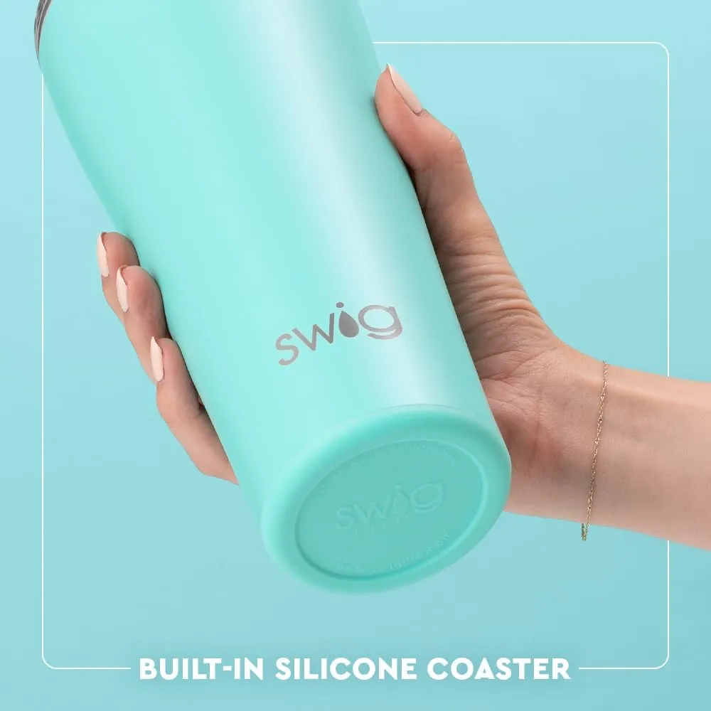 Swig Life XL 32oz Tumbler, Insulated Coffee Tumbler with Lid, Cup Holder Friendly, Dishwasher Safe, Stainless Steel, Extra Large Travel Mugs Insulated for Hot and Cold Drinks (Butterfly Bliss)
