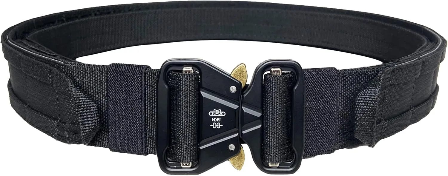Tactical Battle Molle Duty Belt - 2" Quick Release Gun Belt Heavy War Combat Shooting With 1.5" Inner Belt